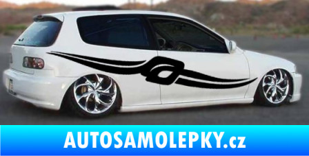 Samolepka Samolepka na bok tattoo 014 3D karbon zlatý