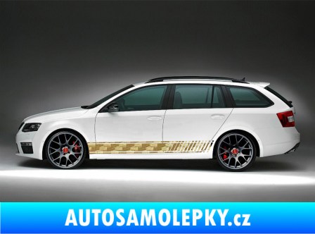 Samolepka Kitcar 001 -  Škoda VRS 3D karbon zlatý