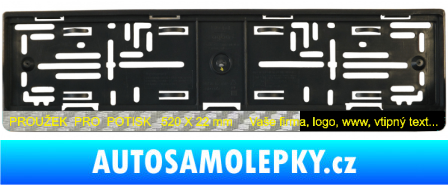 Samolepka Tištěná samolepka pod SPZ proužek 520 x 22mm 3D karbon stříbrný