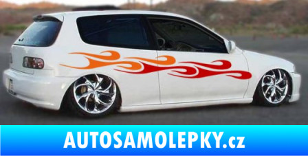 Samolepka Samolepka na bok plameny 058 3D karbon černý