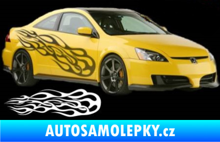 Samolepka Samolepka na bok plameny 094 3D karbon černý