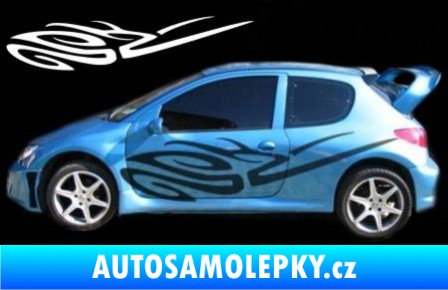 Samolepka Samolepka na bok tattoo 025 3D karbon černý
