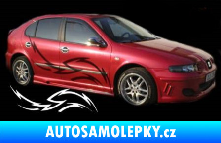 Samolepka Samolepka na bok tattoo 032 3D karbon černý