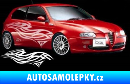 Samolepka Samolepka na bok tattoo 041 3D karbon černý