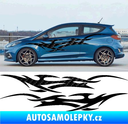 Samolepka Samolepka na bok tattoo 085 3D karbon černý