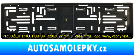 Samolepka Tištěná samolepka pod SPZ proužek 520 x 22mm 3D karbon černý
