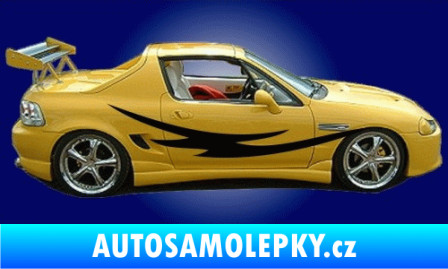 Samolepka Samolepka na bok 007 3D karbon modrý