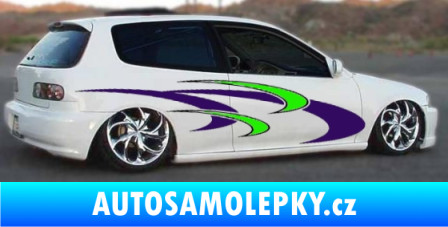 Samolepka Samolepka na bok 060 3D karbon modrý