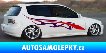 Samolepka Samolepka na bok 072 3D karbon modrý