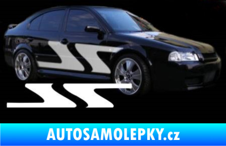 Samolepka Samolepka na bok 131 3D karbon modrý