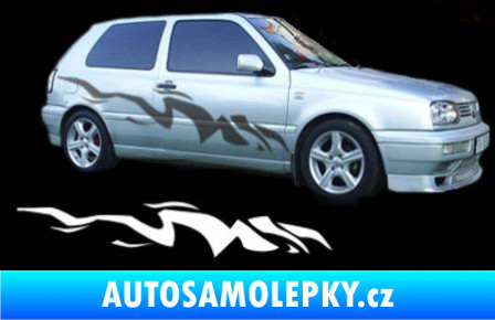 Samolepka Samolepka na bok 145 3D karbon modrý