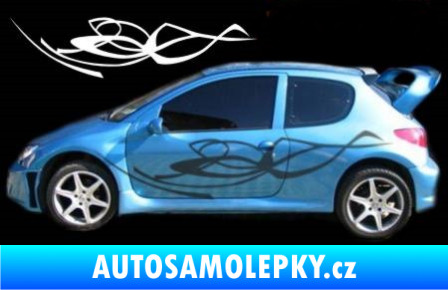 Samolepka Samolepka na bok 149 3D karbon modrý