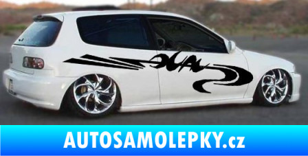 Samolepka Samolepka na bok tattoo 018 3D karbon modrý