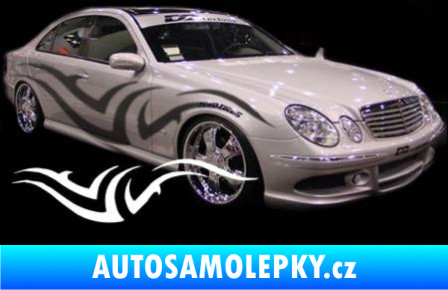 Samolepka Samolepka na bok tattoo 020 3D karbon modrý