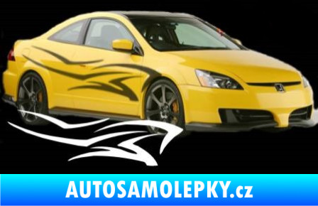 Samolepka Samolepka na bok tattoo 037 3D karbon modrý