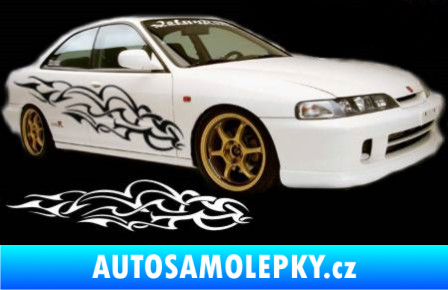 Samolepka Samolepka na bok tattoo 054 3D karbon modrý