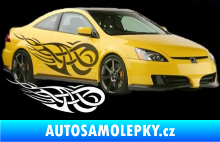 Samolepka Samolepka na bok tattoo 063 3D karbon modrý