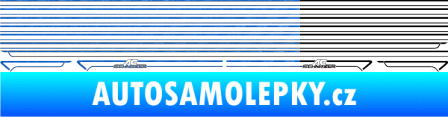 Samolepka Proužky na bok BMW AC Schnitzer starší verze 3D karbon modrý