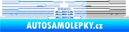 Samolepka Proužky na bok BMW Alpina  3D karbon modrý