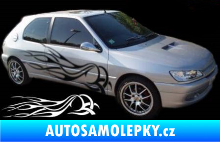 Samolepka Samolepka na bok plameny 129 měděná metalíza