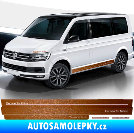Samolepka Polep na bok Transporter Edition Volkswagen T4, T5, T6 měděná metalíza