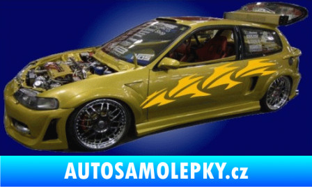 Samolepka Samolepka na bok 012 škrábaný kov modrý