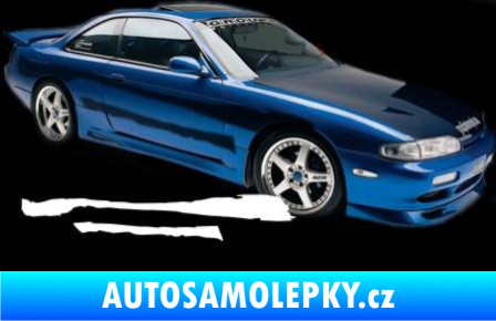 Samolepka Samolepka na bok 128 škrábaný kov modrý