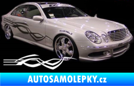 Samolepka Samolepka na bok 160 škrábaný kov modrý