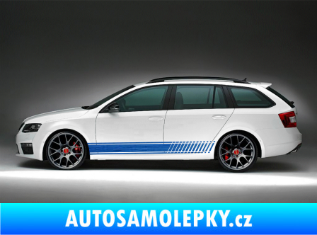 Samolepka Kitcar 001 -  Škoda VRS škrábaný kov modrý