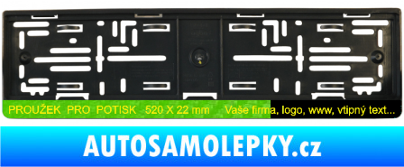 Samolepka Tištěná samolepka pod SPZ proužek 520 x 22mm 3D karbon zelený kawasaki