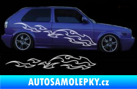 Samolepka Samolepka na bok 170 3D karbon oranžový