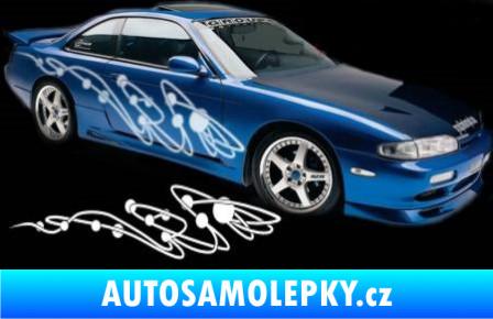 Samolepka Samolepka na bok 178 3D karbon oranžový