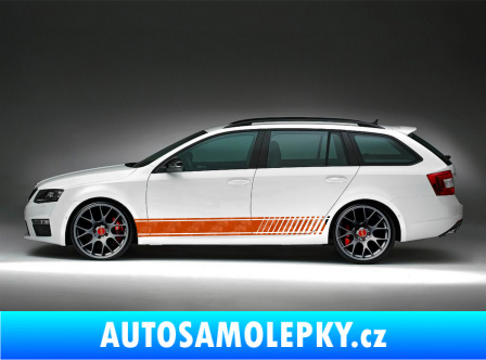 Samolepka Kitcar 001 -  Škoda VRS 3D karbon oranžový