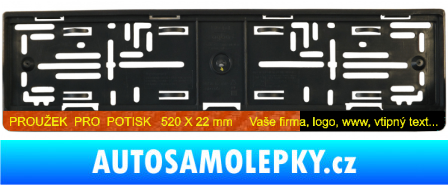 Samolepka Tištěná samolepka pod SPZ proužek 520 x 22mm 3D karbon oranžový