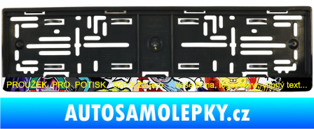 Samolepka Tištěná samolepka pod SPZ proužek 520 x 22mm Sticker bomb